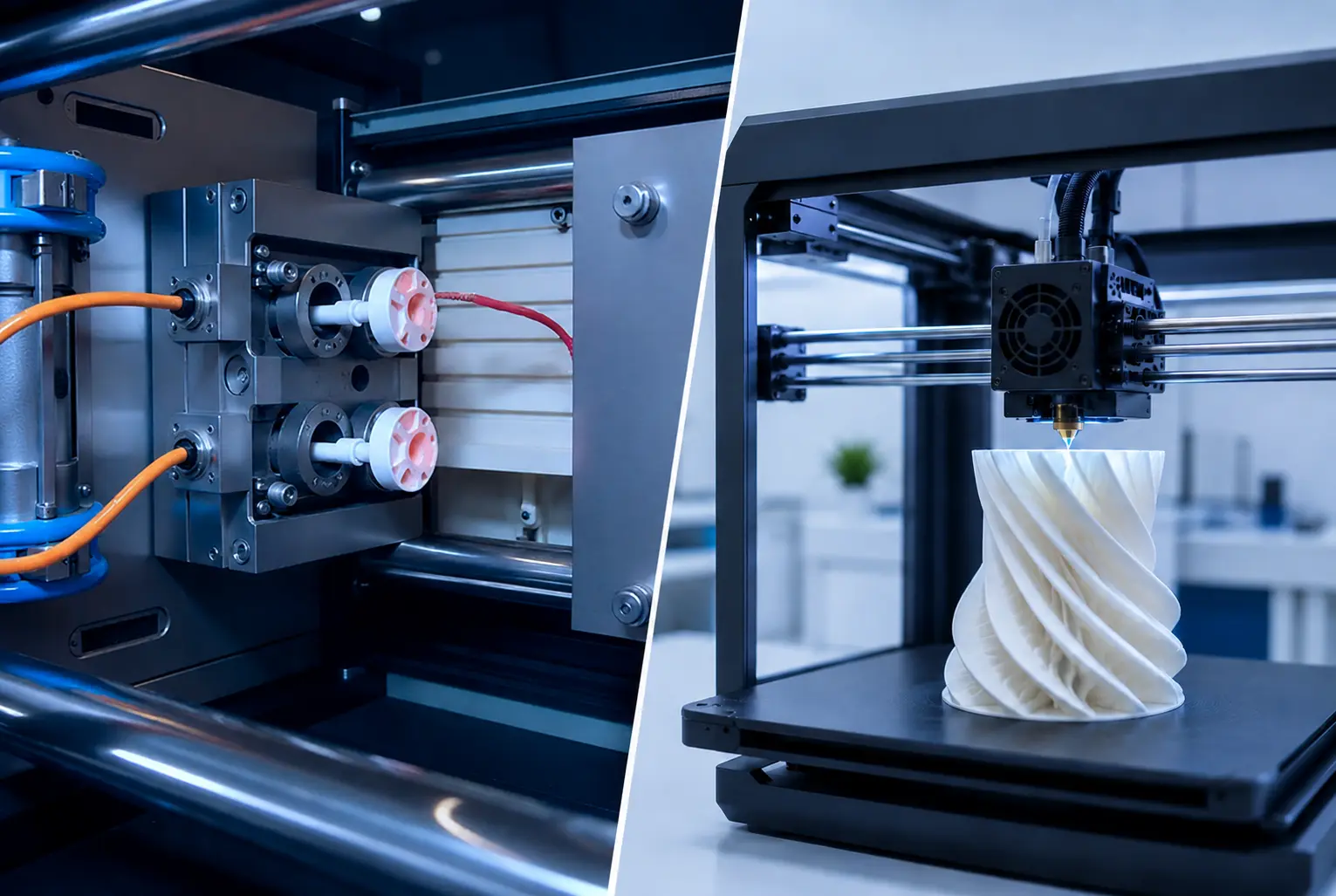 low volume injection molding vs 3D printing cost comparison Marcopolo